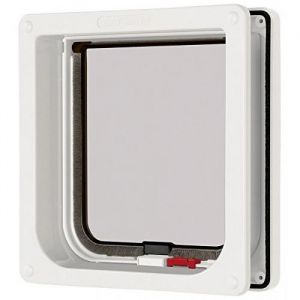 CATMATE CHATIÈRE PETSAFE CAT MATE VERROUILLABLE AVEC TUNNEL CACHE DÉCOUPE BLANC  HAUTEUR X LONGUEUR X LARGEUR : 19 CM X 4.5 CM