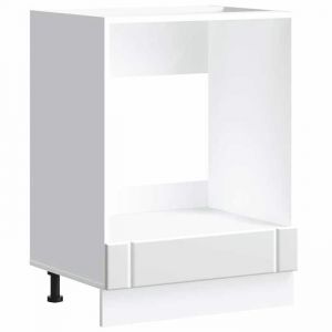 (SOLDE dété)Armoire à four/Colonne de cuisine - Pieds réglable - blanc bois dingénierie Aspect élégant*1324