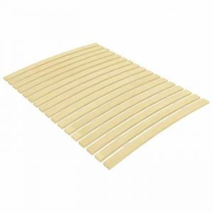 Latte de rechange pour sommier - vidaXL - 17 lattes - 90x200 cm - Bois de peuplier - Pliable - Lattes enroulables - Brun