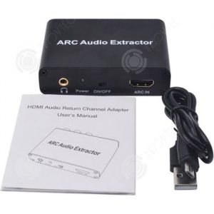 INN® Adaptateur ARC vers audio adaptateur de retour  audio  HDMI convertisseur de sortie audio coaxial à fibre optique noire 35