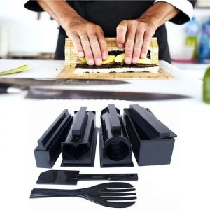 Kit Sushi Maki Complet Sushi Maker Kit 10 PCS Moules &agrave; Sushi set riz Rouleau Kit Sushi Maker DIY Cuisine Coffret Complet Convient89