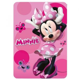 Plaid - ARLIS - Disney Minnie - 100x140 cm - Fushia - Doux et chaud