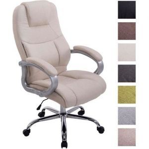 Fauteuil de bureau APOLL en tissu - CLP - XXL - Capacité de charge 210 kg - Hauteur ajustable - Chaise de chef