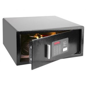 Harper - Safe01 - Noir - Coffre-fort Digital - Serrure &eacute;lectronique - Double Verrouillage - Led Int&eacute;gr&eacute;e