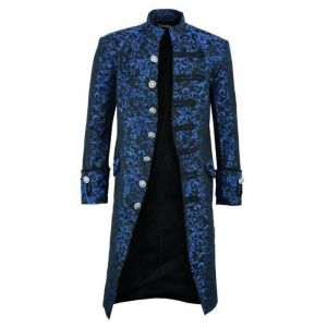 Manteau caban pardessus Hommes Bouton Mode Vintage Steampunk Veste gothique Frac Redingote Uniforme - Funmoon