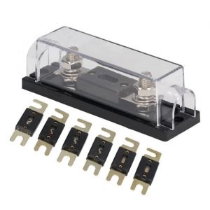 SURENHAP fusible ANL de voiture Fusible ANL 6 pièces avec bloc porte-fusible 60A 80A 100A 150A 250A 300A pour stéréo moto fusibles
