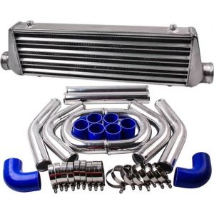 Intercooler Universel Kit 2.5 64mm Turbo Piping Pipe Kit + 27x7x2.5 inch Intercooler