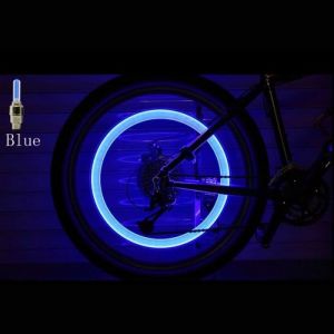 Bouchon de Valve de Vélo - WGHY - LUMIÈRE LED - 2 Pièces - Couleur Bleu - Mixte