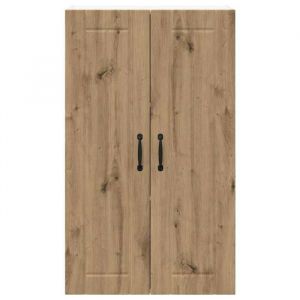 Moderne Placard/Armoire de cuisine SWEETY Meuble bas de rangement Ch&ecirc;ne artisanal 60x31x100 cm BB2604