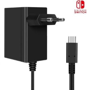 Adaptateur Secteur - Nintendo - Switch - Chargeur de Voyage - USB Type-C - Noir