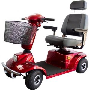 Scooter électrique Mobiclinic Mobilité réduite 500 W Premium Sécurité et Efficacité Auton. 30 km 12 V Rouge Libra