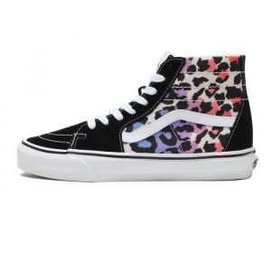 Baskets - VANS - SK8-HI TAPERED LEOPARD - Noir - Compens&eacute; - Textile