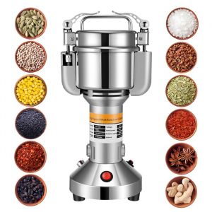 Électrique Moulin à Grains 500g Ultrafin Broyeur à Épice pour Sèches Herbe/Céréales/Café/RizContre Surcharges Acier Inoxydable