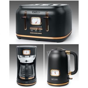 Cafeti&egrave;re Vintage 1.4 L 1000W - GRILLE-PAIN RETRO 4 TRANCHES 1800W - Bouilloire Vintage 1.7L - 2200W - Sans fil