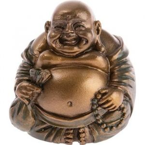 PETIT BOUDDHA RIEUR BONHEUR ARGENT ABONDANCE