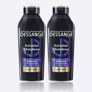 Dessange Shampooing K&eacute;ratine Morphose Sans Sulfates R&eacute;parateur Cheveux Ab&icirc;m&eacute;s 280ml Lot de 2