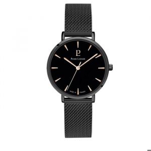 Montre Femme HARMONIE Cadran Noir Bracelet Acier milanais  Noir