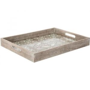 Plateau de Service - PARIS PRIX - Eté - Top en verre - Motifs imprimés - Rectangulaire
