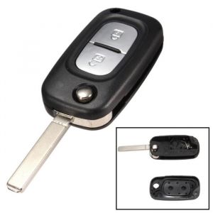 2 Bouton Coque Clé Télécommande Lame Vierge for Renault Clio Kangoo Megane Modus