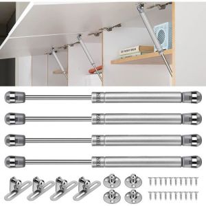 Verin HydrauliqueVérins à Gaz 4pcs Charniere Porte Cuisine100N Verin Meuble Amortisseurs à Gaz pour Levage de Porte Avec des Vis