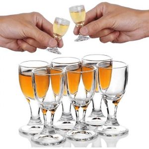 6Pcs 12ml 0.4 oz Verres à Shot Glass Mini Vin Shot Verres Shooter Vin Liqueur Esprit Sake Alcool Tasses Petit Verre à Boire