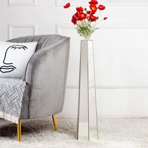 Lot de 2 Vase D&eacute;coratif en Verre - Grand Vase &agrave; Poser au Sol 77cm - Pour Fleurs S&egrave;ches et Artificielles D&eacute;coration Maison Salon