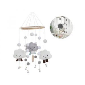 B&eacute;b&eacute; Mobile Mobile Musical Lit b&eacute;b&eacute; Mobile Lit B&eacute;b&eacute; Bebe Bois D&eacute;coration de Berceau Gar&ccedil;on et Fille (Gris)