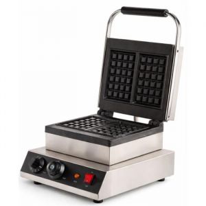 Gaufrier individuel 2 plaques inox - 16 kW - thermostat r&eacute;glable 50-300&deg;C - fonte antiadh&eacute;sive