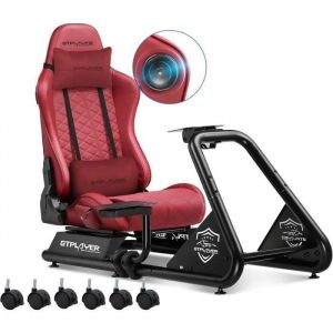 Simulateur de Conduite Ssupport volantPlayseatSiège de Simulation pour PC avec Haut-ParleursBurgundy