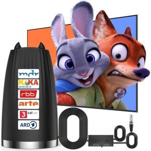 (Derni&egrave;re Version) Antenne TV Antenne TV Int&eacute;rieure Puissante TNT HD amplificateur de Support amplifi&eacute; Coul ANTENNE (HORS PARABOLE)