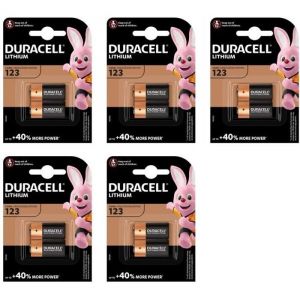 5 = 10 2 X CR123 123A CR123A DL123 Duracell-Pile Alcaline-DURALOCK piles au Lithium pour appareil Photo 3 V