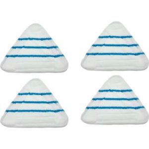 Lot de 4 serpillères de rechange pour nettoyeur vapeur triangulaire pour H2O X5