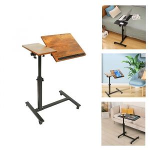 Table dappoint mobile avec roulettes pour ordinateur Willonin&reg; Support inclinable et Hauteur r&eacute;glable 58-90cm Surface pour