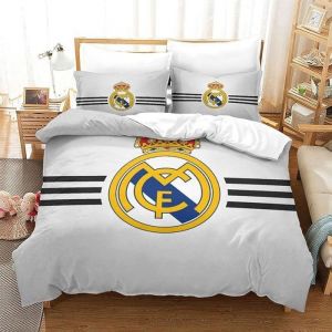 Real Madrid 1 Ensemble De Housse De Couette Famous Football Team Ensemble De Literie 3 Pices Housse Dcorative Double