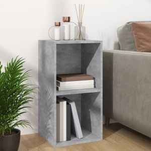 Meuble vinyle VENTE FLASH - Meuble de rangement Bo&icirc;te de rangement de vinyles Gris b&eacute;ton 71x34x36 cm @25690975