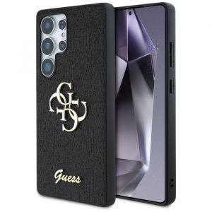 Coque Guess &Agrave; Paillettes Fixes Avec Grand Logo En M&eacute;tal 4G Pour Samsung Galaxy S25 Ultra