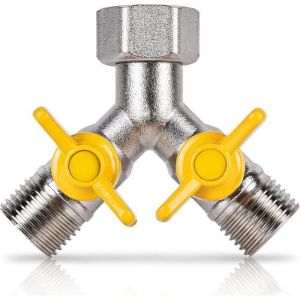 Raccord Y en laiton 12 vanne 3 voies pour douchette adaptateur robinet darrt diviseur de tuyau couleurs multiples YYV