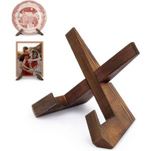 Porte-assiettes - Support pour assiettes - Support pour cadre photo en bois - Pr&eacute;sentoir - Support pour assiettes - Chevalets