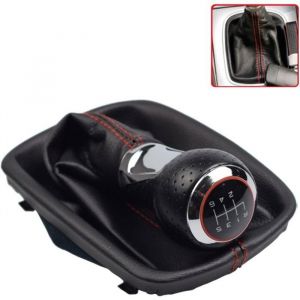 Pommeau de levier de vitesse en cuir synthtique noir pour Audi A3 S3 8P pices de rechange intrieures couleurs multiples LARGEIGHT