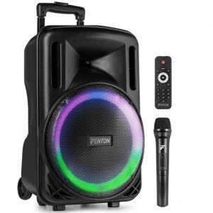 Fenton FT12LED MK2 Enceinte Soir&eacute;e Bluetooth LEDs Bluetooth avec Batterie Int&eacute;gr&eacute;e - 700 Watts