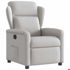 BEWI&reg;Fauteuil inclinable - Fauteuil R&eacute;glable/Fauteuil de relax - 1 personne - gris nuage tissu &FR70399