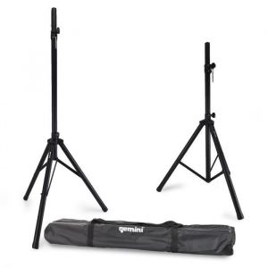 Support trépied denceinte - GEMINI - ST-04 - Lot de 2 - Capacité 90 kg - Sac de transport inclus