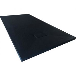 Receveur de douche extra plat PIATTO en SoliCast® 90x140 surface ardoisée noir Noir