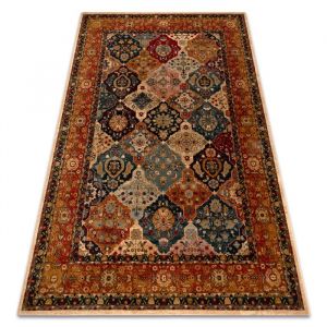 Tapis en laine POLONIA Azer cadre oriental rouge - 200x300 cm