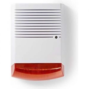 Sirène de sécurité factice NEDIS - IP44 - Blanc et Orange