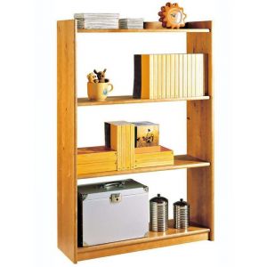 &Eacute;tag&egrave;re de rangement en bois de pin massif coloris miel - Longueur 80 x Profondeur 28 x Hauteur 120 cm