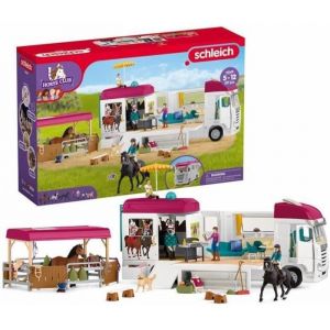 Camping-Car Equestre schleich 42619 HORSE CLUB - coffret 227 pi&egrave;ces d&egrave;s 5 ans Rose#Camping-Car Equestre Rose Cam FIGURINE MINIATURE