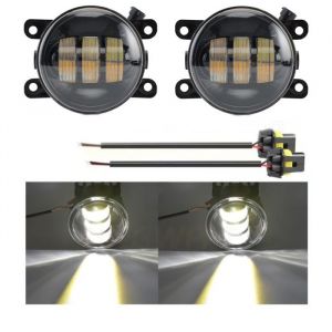 2 Feux Avant Antibrouillard LED 12V 24V 30W Phares Anti-brouillard Pare-chocs Prise H8/H11 Compatible Renault Megane Laguna Scenic