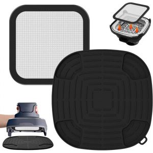 Airfryer Accessoires pour ninja CRISPi FN101EU : 1 x protection anti-&eacute;claboussures en acier inoxydable &agrave; mailles fines