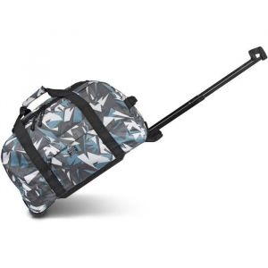 Sac de Voyage Trolley G&eacute;o - Sac &agrave; roulettes canne t&eacute;lescopique compartiment spacieux poche zipp&eacute;e id&eacute;al week-end